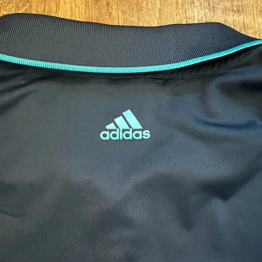 Adidas Mens Puremotion Golf Polo Shirt Short Sleeve Stripe Collared Navy Size XL - Picture 5 of 12